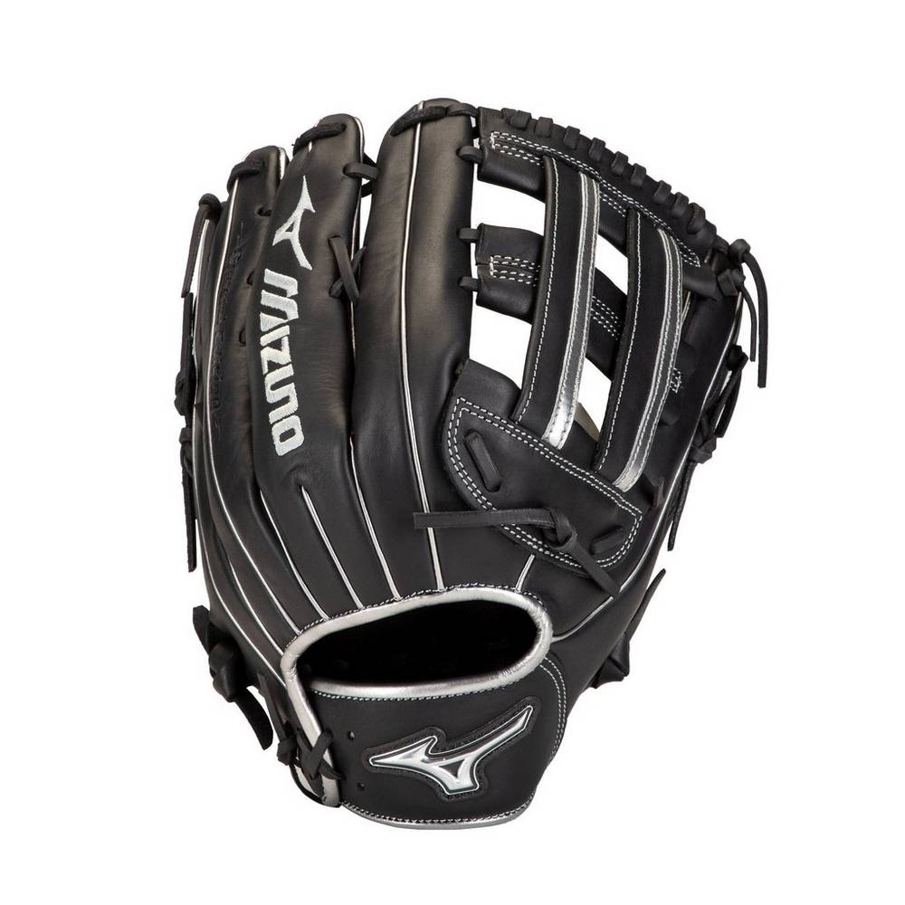 Damske Rukavice Mizuno MVP Prime SE Slowpitch 13" Softball Čierne/Strieborne Vypredaj HOSD47396